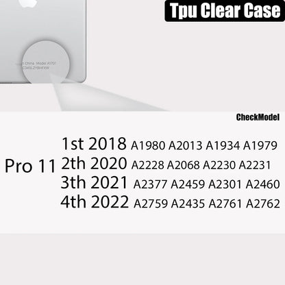 Clear Case For Ipad Pro 11 12.9 10.5 9.7 9th Generation With Pencil Holder Cover Ipad Mini 6 Air 5 4 3 2 1 10th 8 7 5 Tpu Case