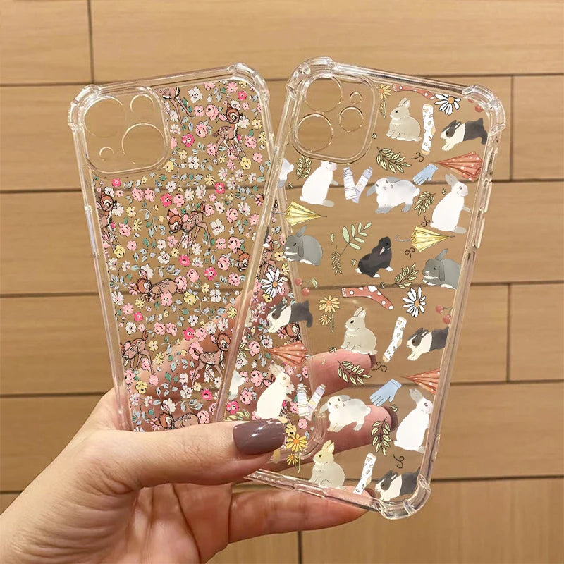 P ixel 8 Pro Lovely Animals Transparent Phone Case For Google Pixel 8A 9Pro 8 6 8Pro 7Pro 9 9ProXL 6Pro 6A 7 7A Cover