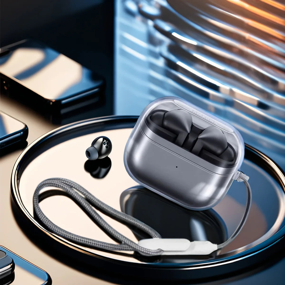 Clear Earphone Case For Samsung Galaxy Buds 3 Pro TPU Shell Transparent Headphone Cover For Galaxy Buds 3Pro Protective Cover