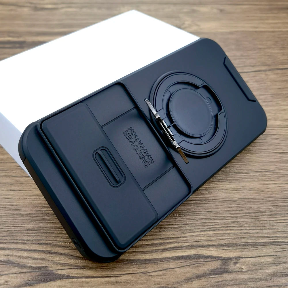 Fashion Shockproof Armor Case For Google Pixel 10 9 Pro XL 9A 7 Pro Sliding Camera Non-Slip Protect Cover With Rotatable Bracket