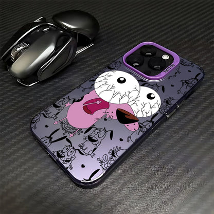 CARTOON COURAGEOUS c-cowardlys Dog Case for Samsung Galaxy S25 S24 S23 S22 S21 S20 Note20 Ultra Plus M31 4G 5G Matte Shockproof