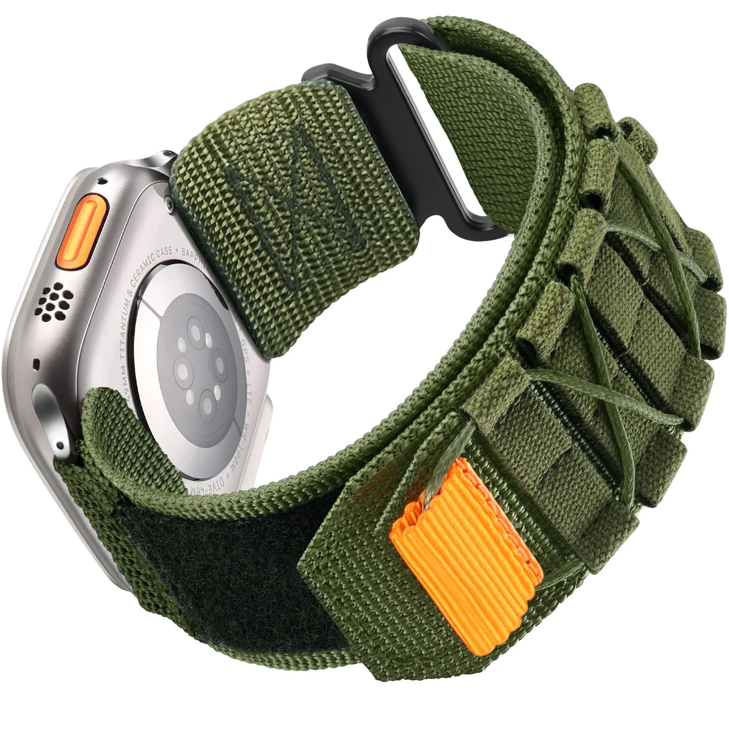 Tactical Strap for Apple Watch Band 49 45mm 44mm 41 40mm Nylon Alpine Trail Loop Bracelet for IWatch Series Ultra 2 9 8 7 5 6 Se