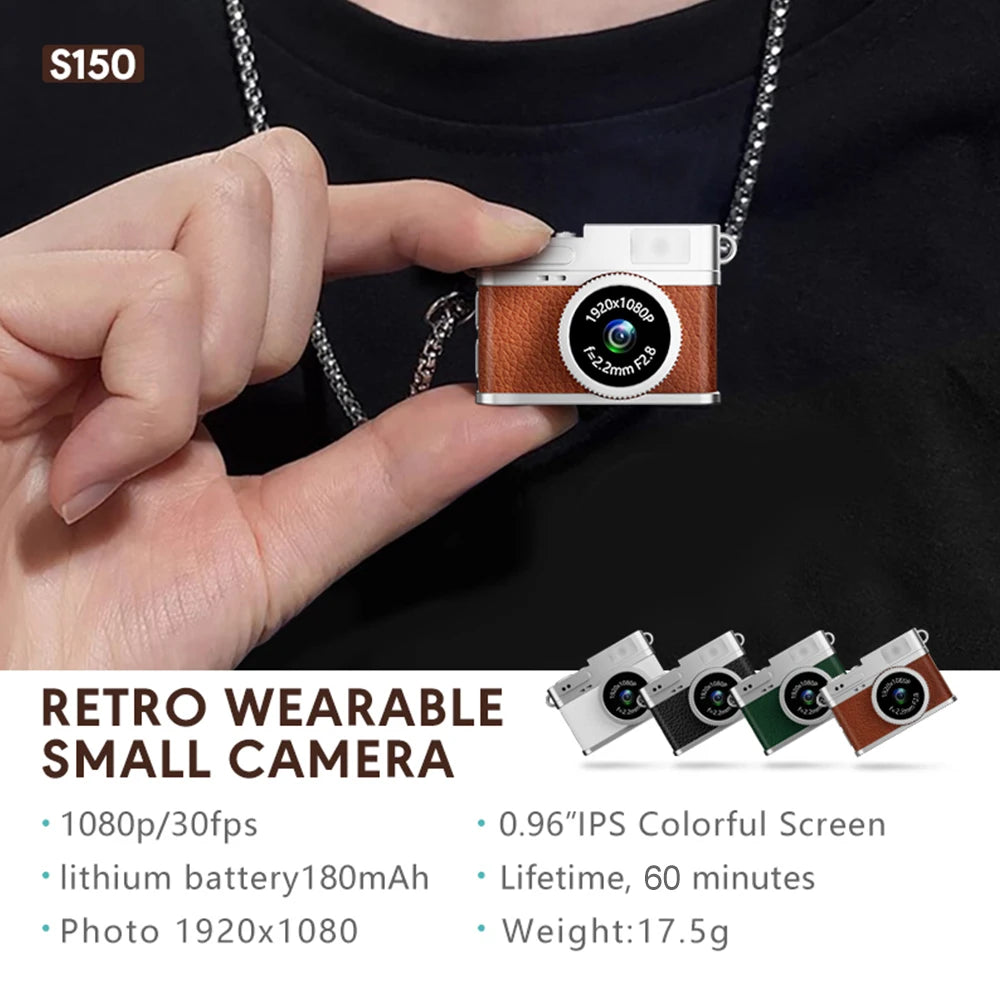 1080P HD Digita Camera 0.96 Inch Thumb Student Sports Camera Campus Portable Small Video Camera Mini Necklace Camera New S150