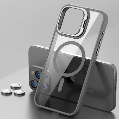 Fashion Magnetic Stand Case for iPhone 16 15 14 Plus 13 12 11 Pro Max Case for Magsafe Wireless Charge With Lens Protector Cover