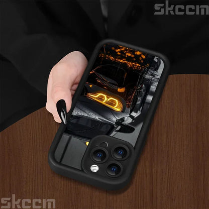 Fashions Car Pattern Silicone Phone Case For iPhone 16 Pro Max 15 14 11 12 13 7 8 16 Plus XS X XR Matte Shockproof Soft Cover