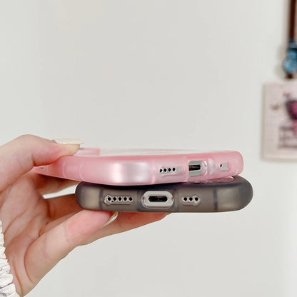 Cute Cartoon Cat Ear Glitter Sequins Transparent Case  For iPhone 16 15 Plus 14 Pro Max 13 12 11 Soft Silicone Shockproof Cover