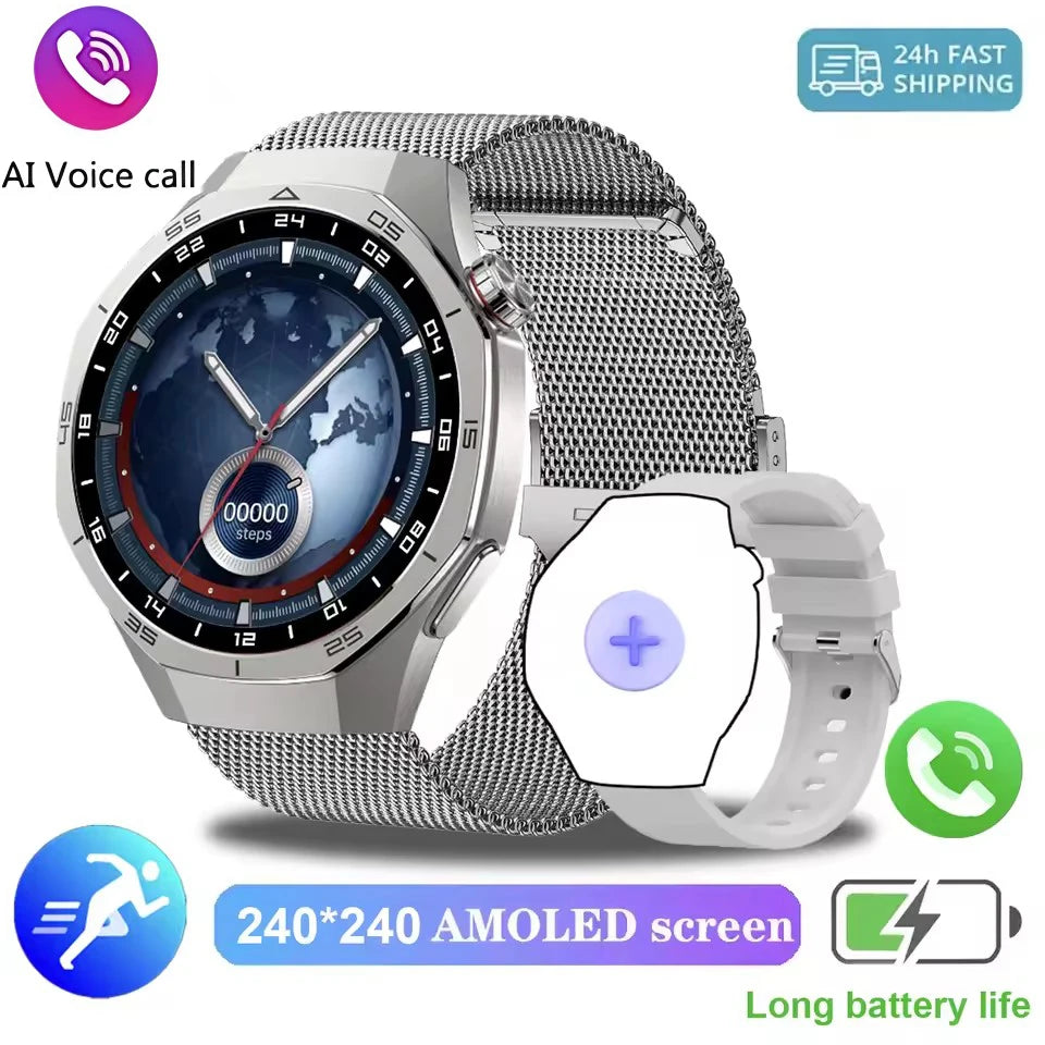 New GT5 Pro Upgrade SOS Smart Watch 2026 AMOLED Dynamic Lsland Heart Rate Sleep Monitoring Bluetooth Call Watch 5 Max Smartwatch