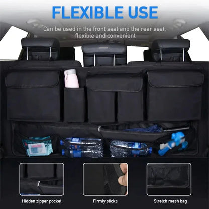 Back Seat Car Trunk Hanging Storage Bag Organizer With 9 Pockets Oxford Waterproof Multi-pocket Car Trunk Storage Bag Organizer