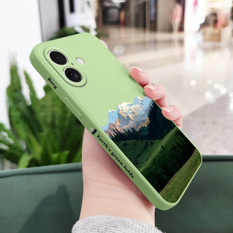 Charming Mountain Phone Case For iPhone 16 16e 15 14 13 12 11 X XR XS Plus Pro Max Mini Silicone Cover