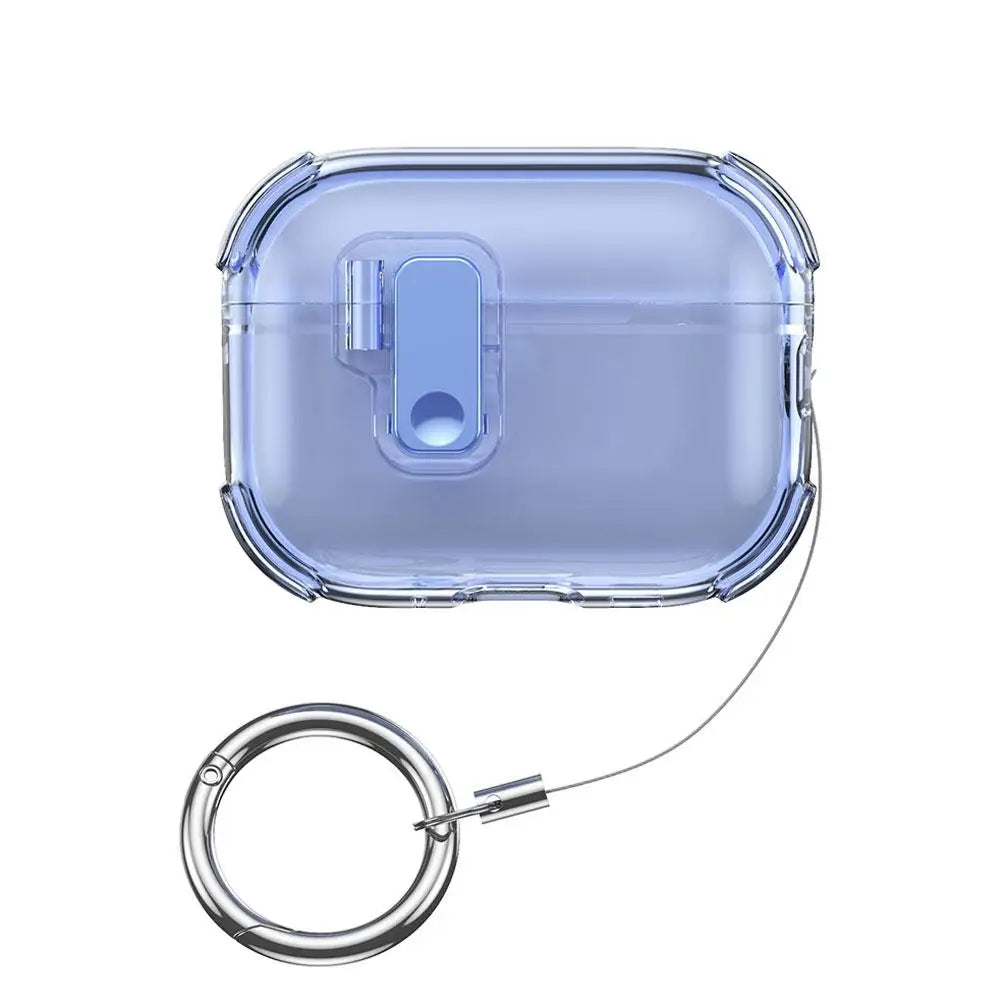 For AirPods Pro 3 2025 New Case Phone Stand Luxury designer Transparent TPU Case Upgrade security lock Case for Air Pods Pro 3