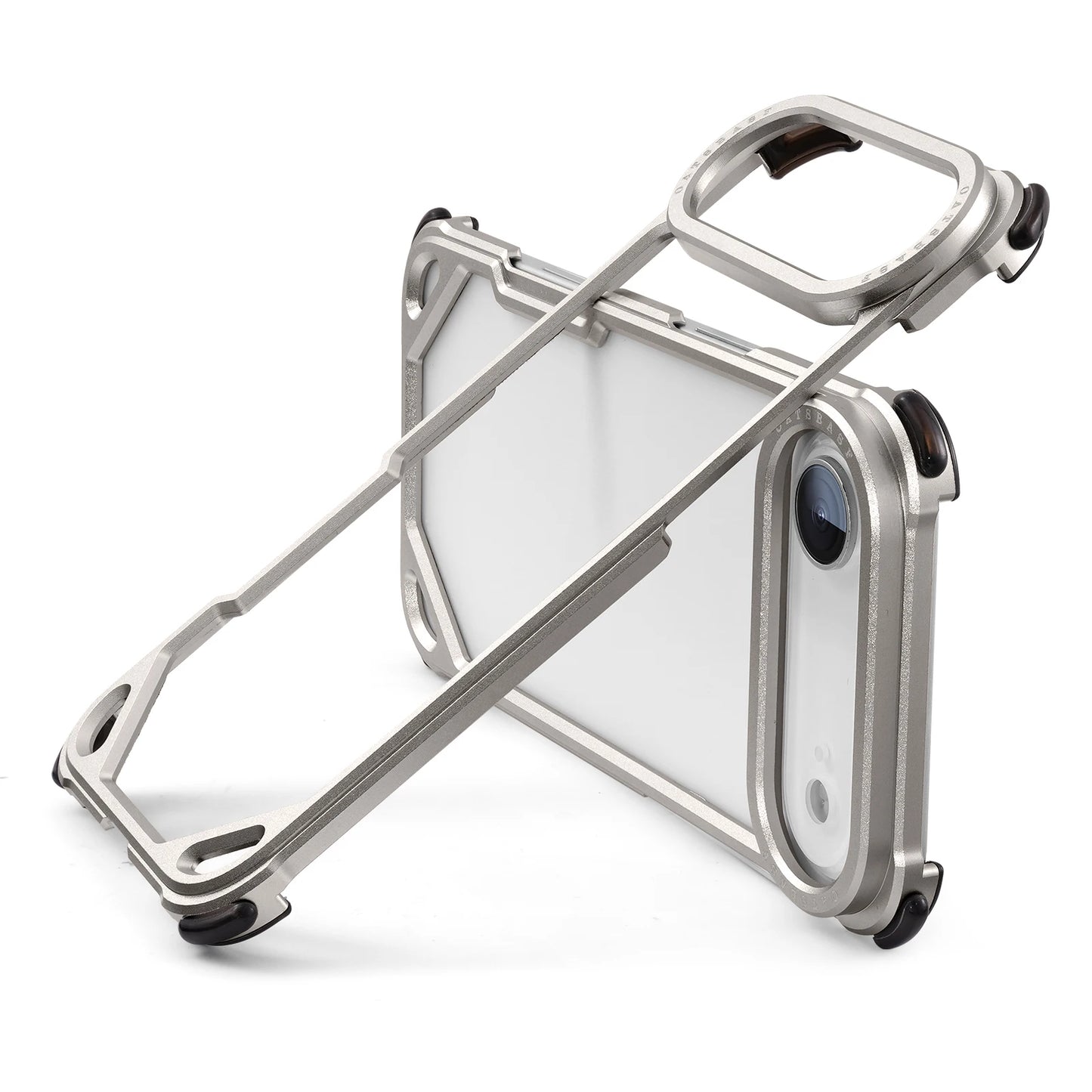 Oatsbasf Metal Slim Phone Case for iPhone 17 Air/17 Pro/17 Pro Max Case Frameless Minimalist Wireless Charging Protecitve Cover