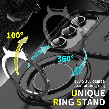 Case For Samsung Galaxy S25 S24 S23 S22 S21 Ultra Plus S25 Edge S25FE S24FE Slide Camera Protect Magnetic holder Armor Cover