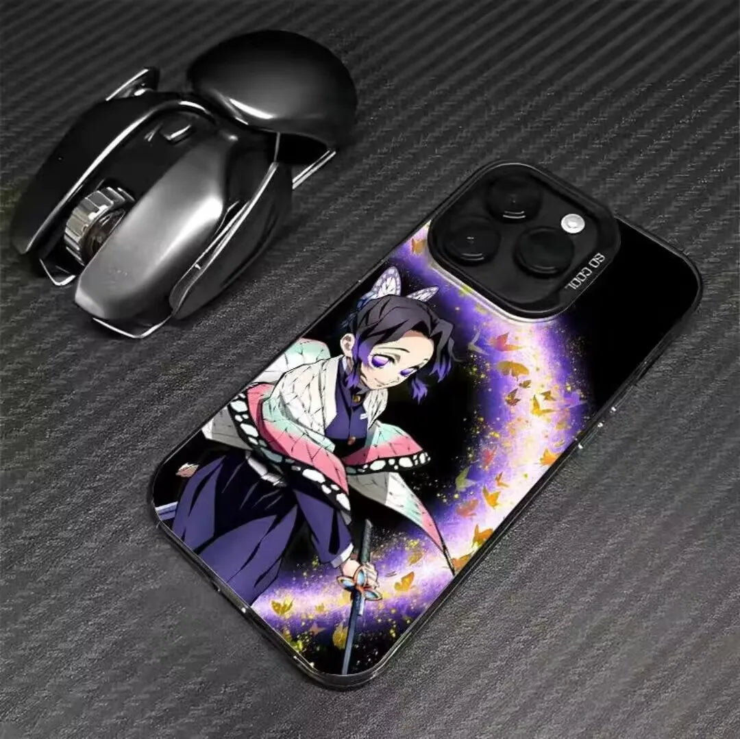 Matte Demon Slayers Anime Phone Case For IPhone 17 17 Air 17Pro 17 Pro Max 16 15 14 13 12 11 Plus 16E Cover Capa Anti-Knock