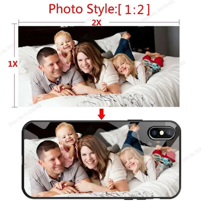 Custom Phone Case For iPhone 16 Pro Max 15 14 Plus 13 12 11 Pro Max Xs Max XR 16e Personalized DIY Picture Glass Protect Cover