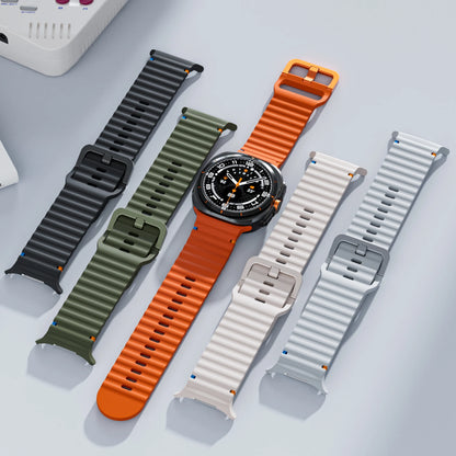 Silicone Band for Samsung Galaxy Watch ultra Strap 47mm Bracelet correa Galaxy Watch 7 6/6 Classic/5 pro/4 44mm 40mm 43mm 46mm