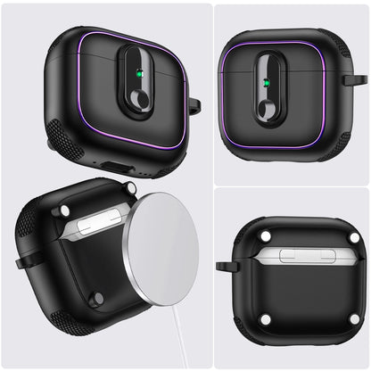 Armor Lock Earphone Cover For AirPods 4 Pro2 3 2 1 Case TPU PC Shockproof Headphone Coque For AirPods Pro 2 2nd 4th Gen Cases