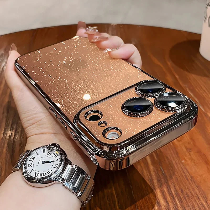 For iPhone 17 Air 17 Pro Max Luxury Case New Camera Protector Glitter Bling Clear PC Cover for iPhone 13 12 11 14 15 16 Pro Max