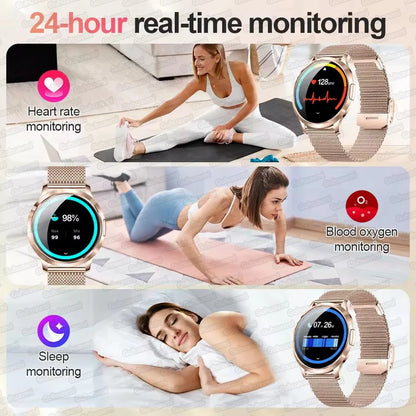 2025 New Smart Watch For Women Gift 1.32 Inch Full Touch Screen Sports Fitness Watches Bluetooth Calls Digital Smartwatch Ladies