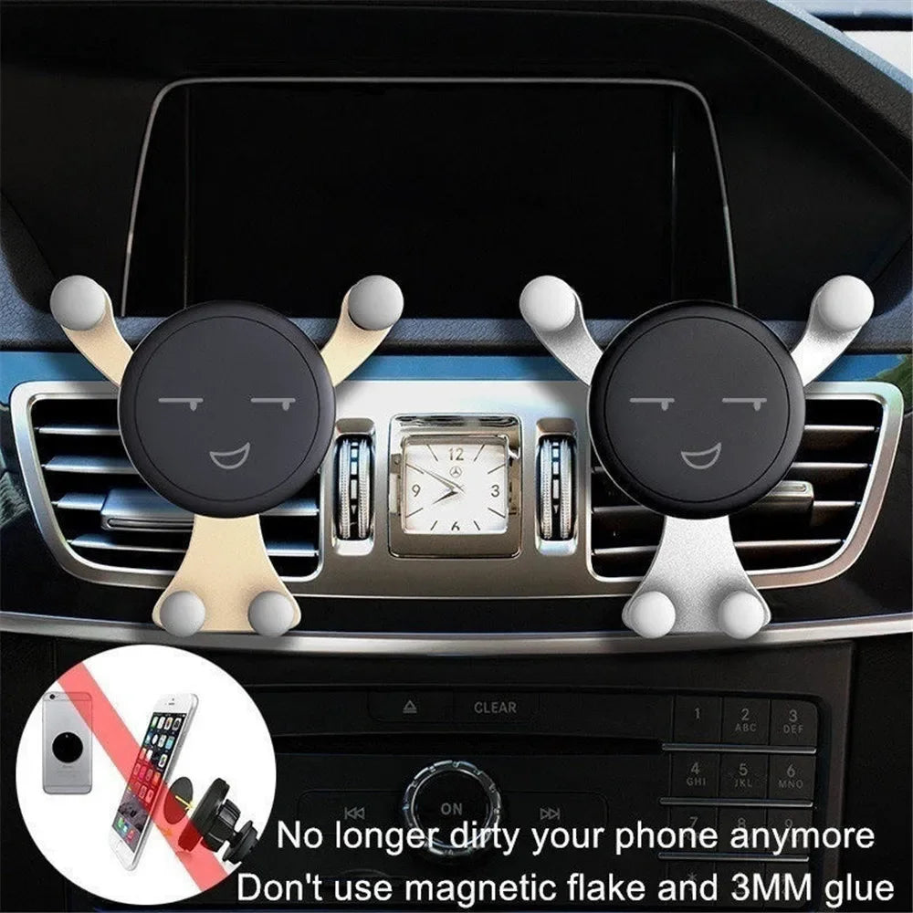 Gravity Car Air Vent Mount Mobile Phone Holder GPS Support For iPhone Samsung Xiaomi Universal Smartphone Stand 4-7" Car Bracket