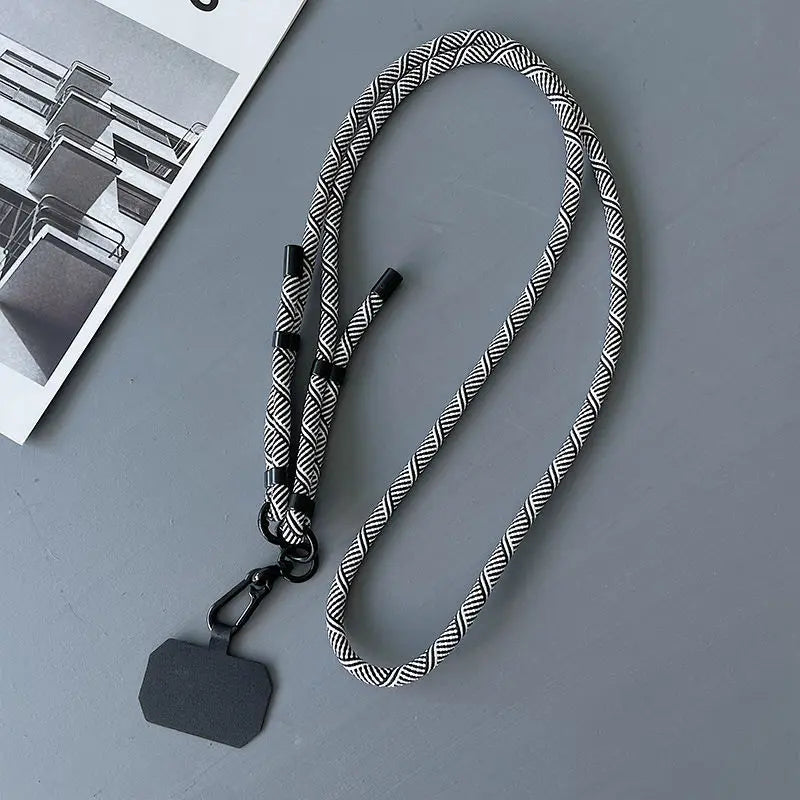 120-150cm Crossbody Phone Lanyard Anti-Loss Adjustable Nylon Strap For Sport Travel Lightweight Durable Cellphone Neck Strap