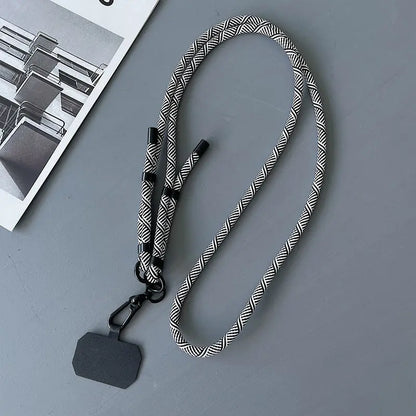 120-150cm Crossbody Phone Lanyard Anti-Loss Adjustable Nylon Strap For Sport Travel Lightweight Durable Cellphone Neck Strap