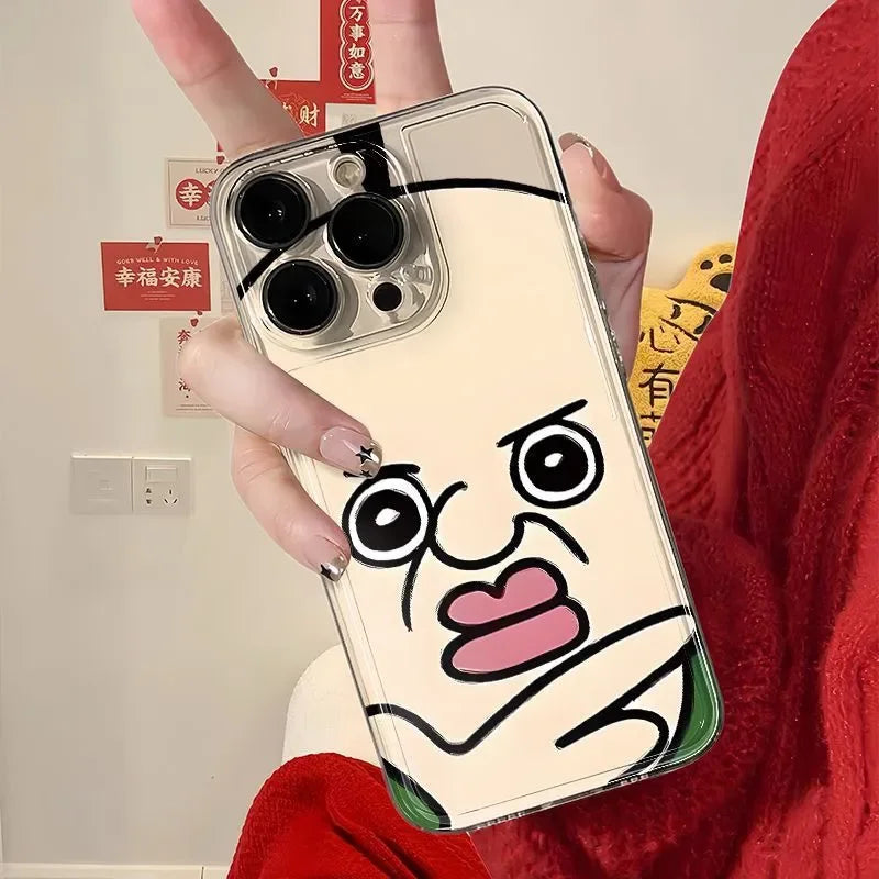 Funny Couple Cartoon Protect pattern Phone Case For iPhone 16 15 14 13 12 11 Pro Max XR XS Max78Plus Y2K Korean Comic Cute Case
