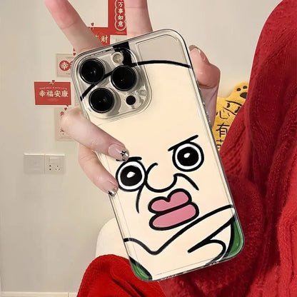 Funny Couple Cartoon Protect pattern Phone Case For iPhone 16 15 14 13 12 11 Pro Max XR XS Max78Plus Y2K Korean Comic Cute Case