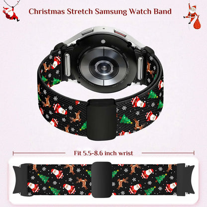 Christmas And New Year-Themed Watch Band, Compatible With For 20mm Samsung Galaxy Watch 6/5/5 Pro/4/3/6 Classic/4 Classic/Active