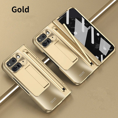 For Google Pixel 10 9 Pro Fold Case With Hinge Protection & Stylus Pen & Foldable Bracket & Screen Protector Phone Cover Shell