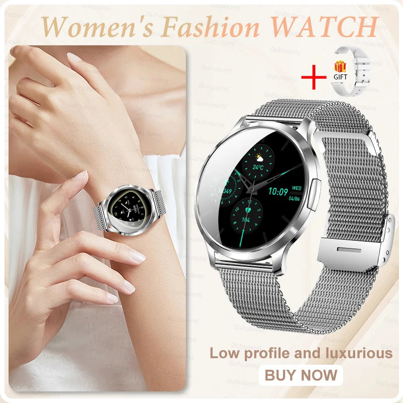 2025 New Smart Watch For Women Gift 1.32 Inch Full Touch Screen Sports Fitness Watches Bluetooth Calls Digital Smartwatch Ladies