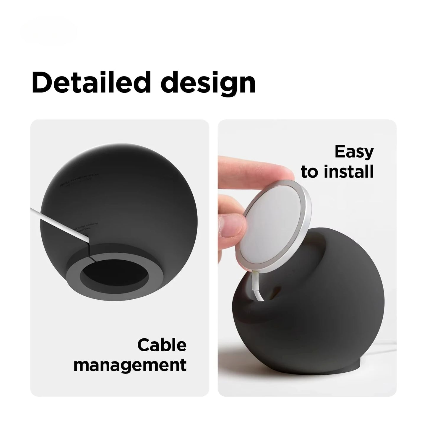 For Magsafe Stand for Apple Mobile Phone Magnetic Wireless Charging Stand Desktop Round Charging Base Silicone