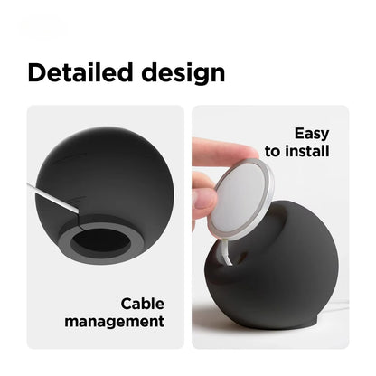 For Magsafe Stand for Apple Mobile Phone Magnetic Wireless Charging Stand Desktop Round Charging Base Silicone
