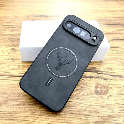 Luxury Faux Leather Case For Google Pixel 10 9 8 7 Pro XL A 9A 8A 7A 10Pro 9Pro 8Pro 7Pro ProXL Magsafe Wireless Charge Cover