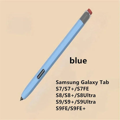 Silicone Pencil Case Tablet Touch Stylus Pen Cover Solid Colour for Samsung Galaxy Tab S6 Lite S7 FE S8 Ultra S9 Plus