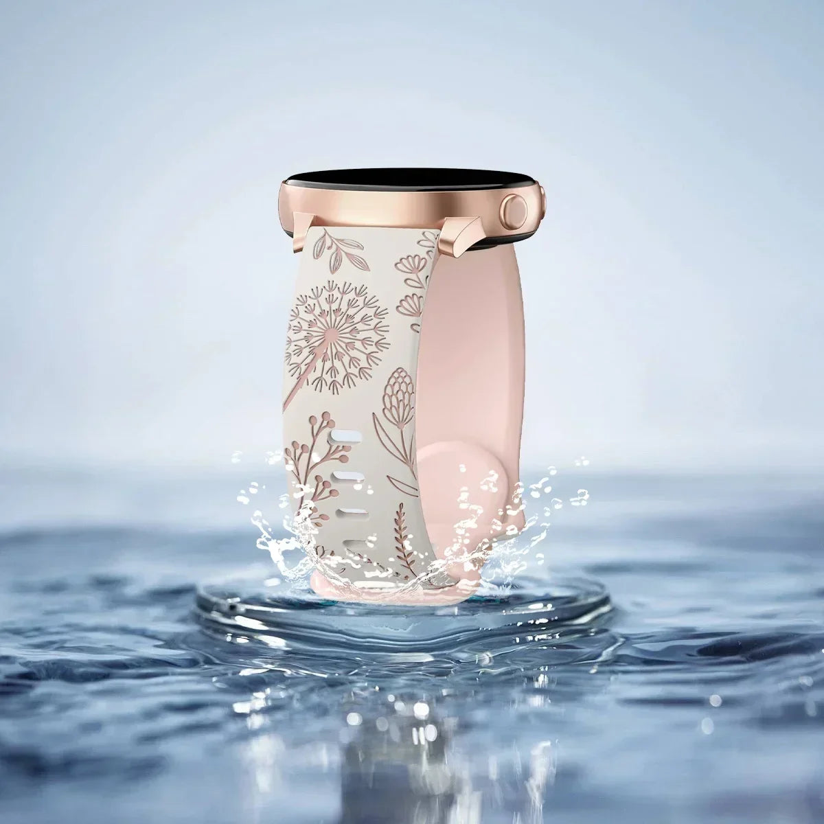 New Silicone Strap For Samsung Galaxy Watch 4/5/6/7 40mm 44mm 5 Pro 45mm Two-Tone Dandelion Band for Galaxy Watch 6/4 classic