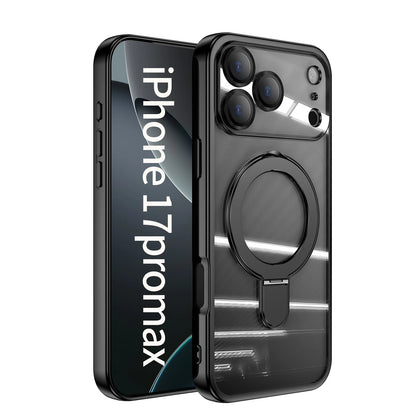 Plating Magnetic Ring Stand Case For iPhone 17 Air 17 Pro Max Case Shockproof Wireless Charging For Magsafe Shockproof Cover