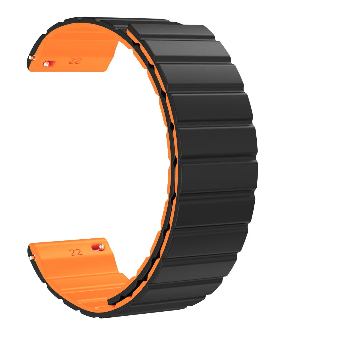 16mm 18mm 20mm 22mm Silicone Magnetic Rubber Watch Strap Band For Smart Sport Watch Connected Bracelet Man Watchband Watchstrap