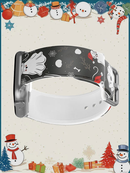 Christmas Hat Elf For Apple Watch Band 45 mm 44 40 41 38 42mm Christmas Ghost Bracelet iWatch Series 7 6 3 se 8 9 10 11 Ultra 3