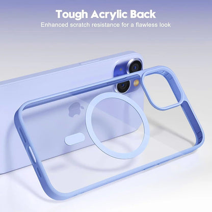 Luxury Strong Magnetic Magsafe Hard Case for iPhone 16 15 14 13 12 11 Pro Max Plus Transparent Matte Slim Shockproof Cover