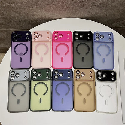 Matte Magnetic Translucent  Wireless Charge Phone Case For iPhone 17 Air 16 15 14 13 12 11 17 Pro Max Magsafe Must-Haves  Cover