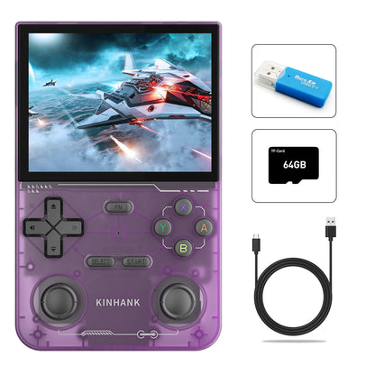 KINHANK Open Source K36 Retro Handheld Video Game Console 16000 Games Emulator for PS1/PSP/DC/N64/SS 500nit 3.5 Inch IPS Screen