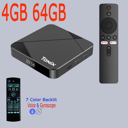 TANIX TX5 Amlogic S905Y5 Android14.0 4K Video LAN Wifi6 BT5.0 Voice Assistant Remote Control Game Media Stick Smart TV Box
