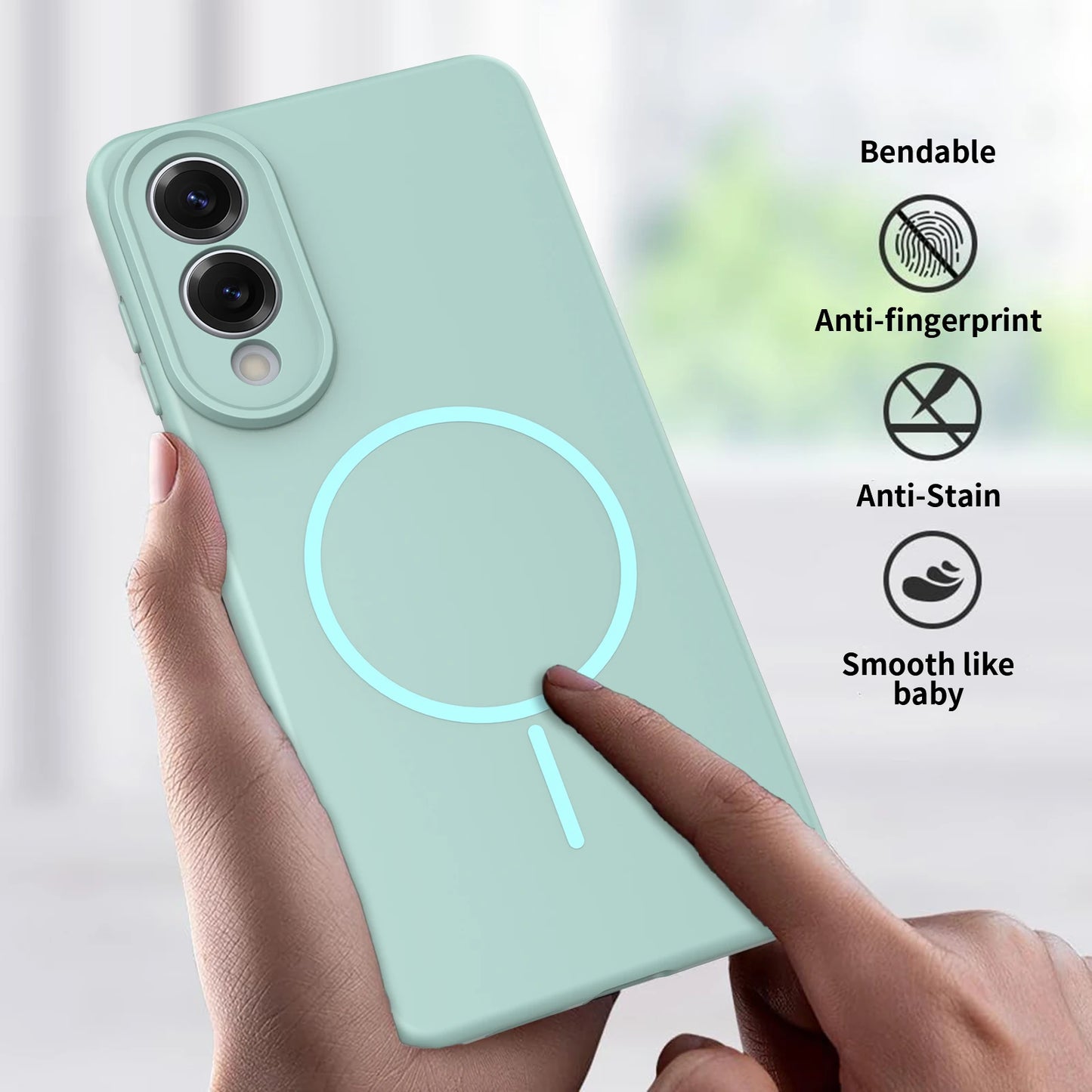 For Samsung Galaxy S25 Edge Case Fashionable Color Skin-friendly Magnetic PC Cover For Samsung S25Edge Shockproof Bumper Funda