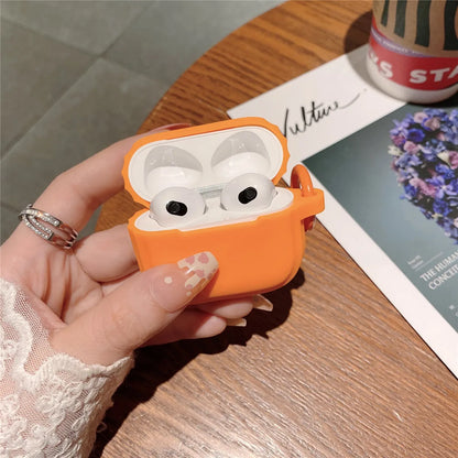 For Airpods Pro 3 Case 2025,Cute Candy Orange Silicone Protective Earphone Cover For Airpods Pro 2/Airpods 4 Cover Funda