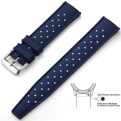 Tropical Silicone Watch Band Quick Release Watch Band 18mm 20mm 22mm Rubber Tropic Smart Watch Strap for Oris Seiko Citizen