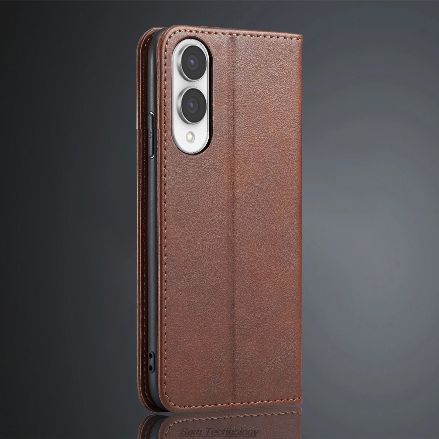 Magnetic attraction Leather Case for Samsung Galaxy S25 edge S25edge Holster Flip Cover Case Wallet Phone Bags Capa Fundas Coque