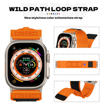 Tactical Strap for Apple Watch Band 49 45mm 44mm 41 40mm Nylon Alpine Trail Loop Bracelet for IWatch Series Ultra 2 9 8 7 5 6 Se