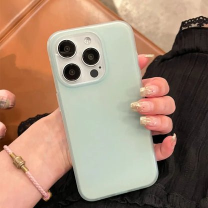 Soft Matte Candy Transparent Phone Case For iPhone 11 12 13 14 15 16 Pro Max Plus X Xs Max XR Shockproof Silicone Bumper Cover