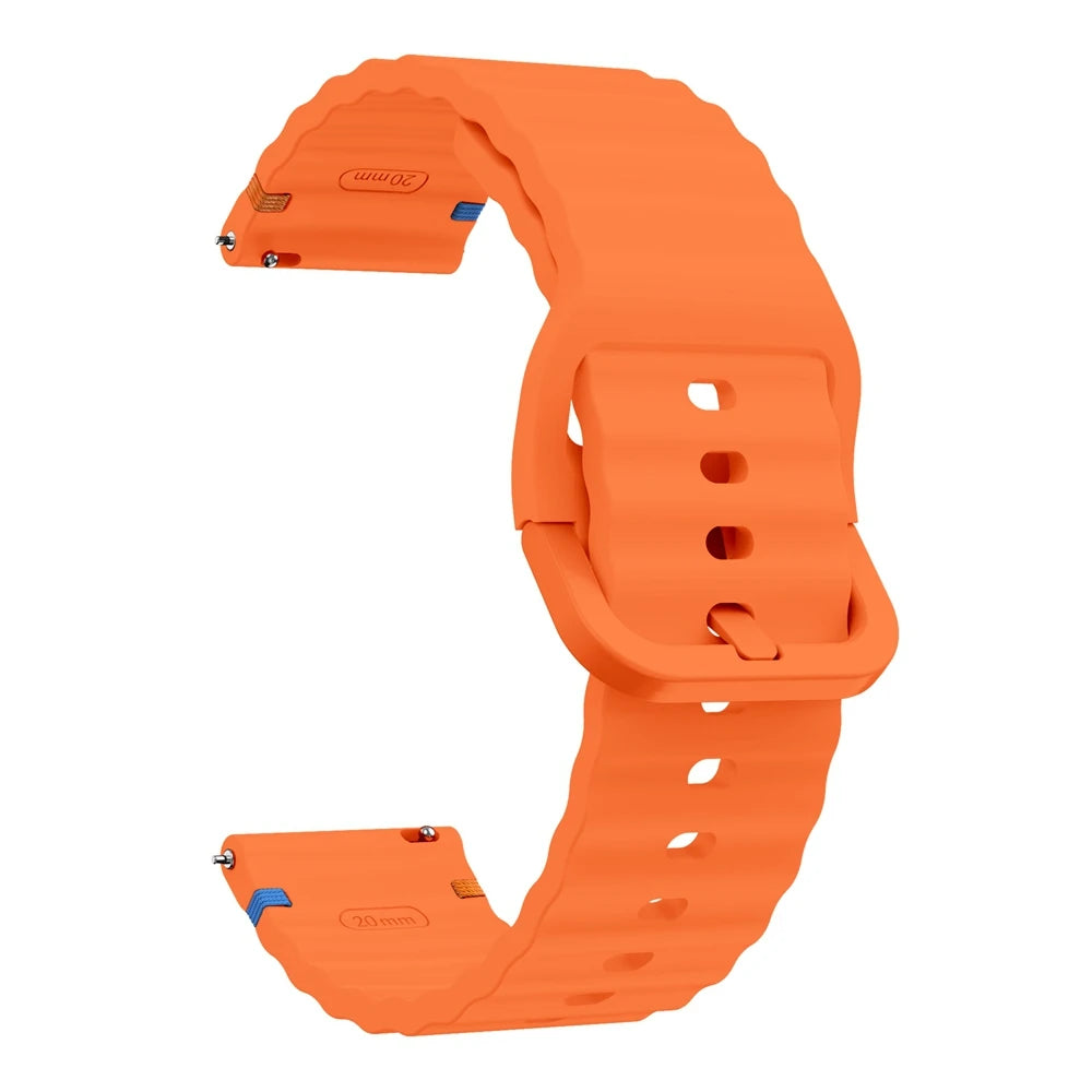 20mm Silicone Stitch Strap For Garmin Forerunner 165 Band for Vivoactive 5 3 Venu Sq 2 245 645 Approach S40 Bracelet Watchband
