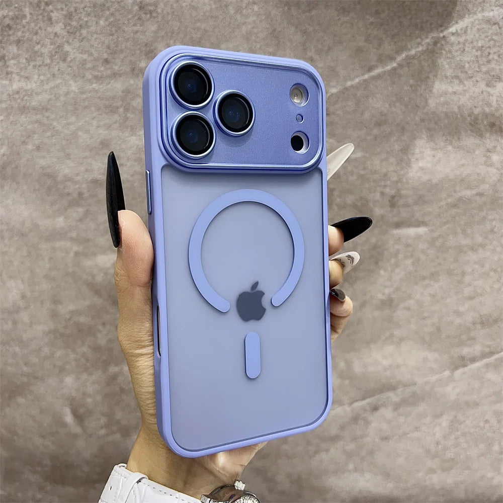 Matte Magnetic Translucent  Wireless Charge Phone Case For iPhone 17 Air 16 15 14 13 12 11 17 Pro Max Magsafe Must-Haves  Cover